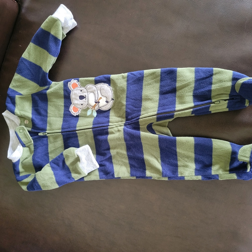 Striped Green and Blue Kids One Piece